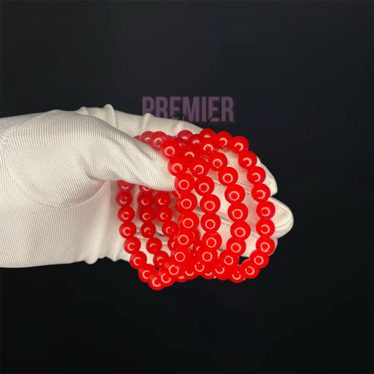 Red basic beaded bracelet