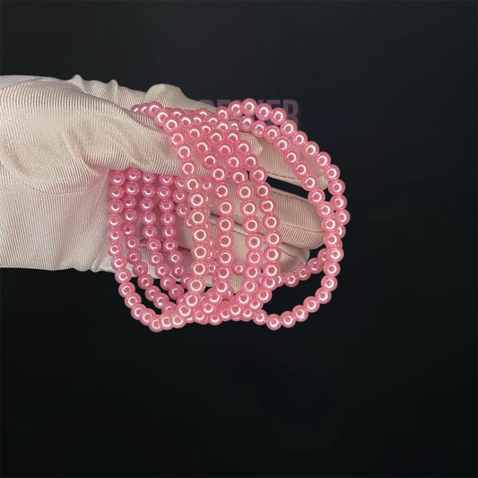 Pink pearl beaded bracelet