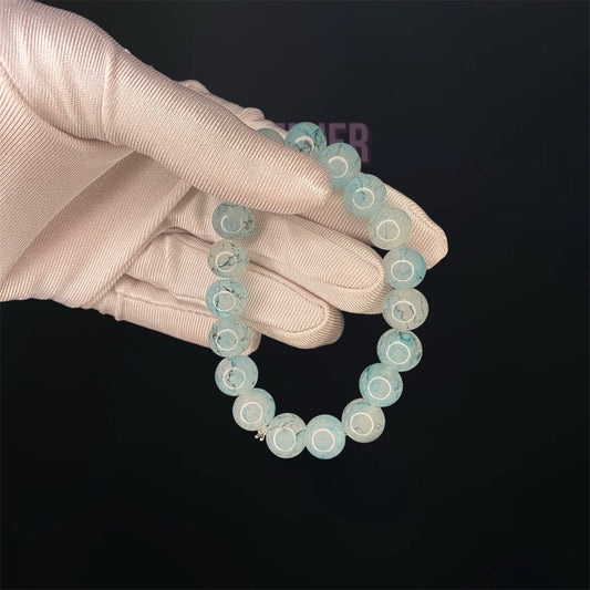 Aquamarine beaded bracelet